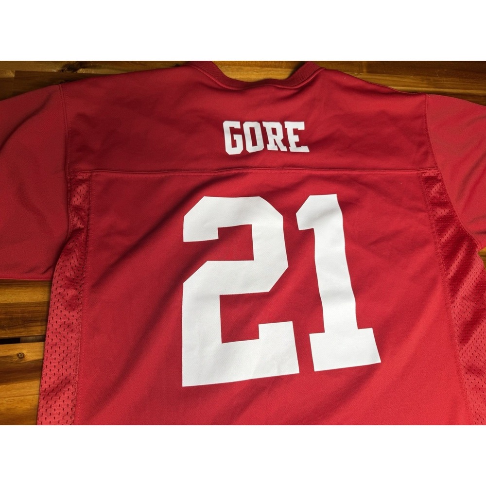 San Francisco 49ers Frank Gore #21 NFL Football Jersey Red Size YXL